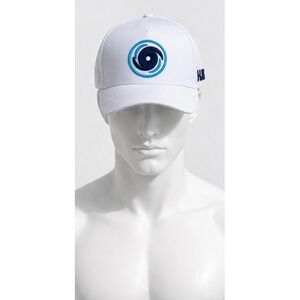 HJG Hurricane Junior Golf Tour Hat White Snapback Performance Perforated Mens